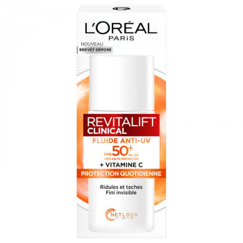 L'OREAL PARIS Revitalift Clinical Fluide Anti-UV Visage Vitamine C Fps 50+ Protection Quotidienne 50 ml