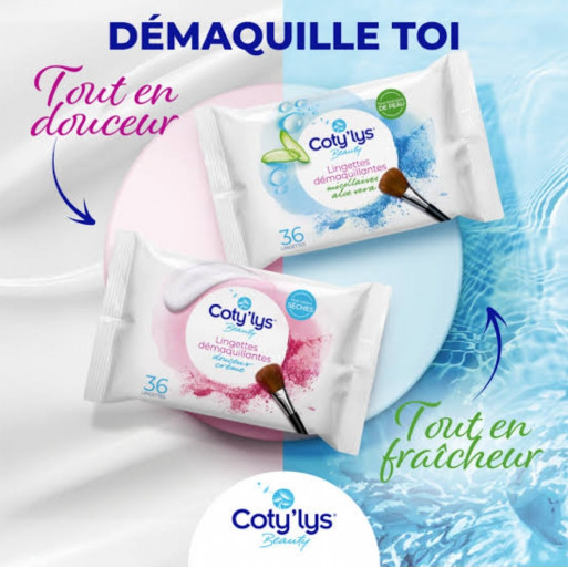 Coty’lys Lingettes Démaquillantes – Tous Types De Peau – (36 unités)