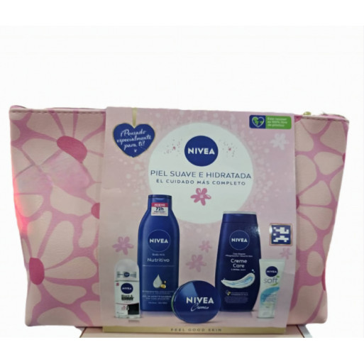 NIVEA PACK TROUSSE DE TOILETTE PEAU LISSE ET HYDRATÉE 5 PRODUITS