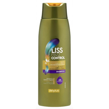 Deliplus Liss Frizz Control Shampoing Cheveux rebelles à la vitamine E et à la kératine 400 ml