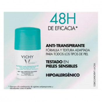 VICHY Traitement Anti-Transpirant Intense 48 H Sans Alcool 50ml
