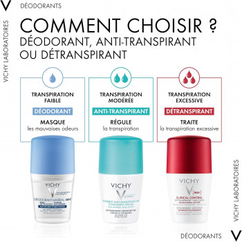 VICHY Traitement Anti-Transpirant Intense 48 H Sans Alcool 50ml