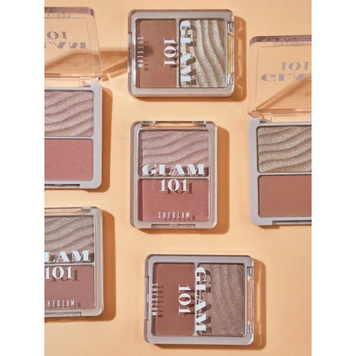 SHEGLAM Glam Highlighter & Blush Duo ( 4,7 g + 4,5 g ) SHEGLAM Glam Highlighter & Blush Duo ( 4,7 g + 4,5 g )
