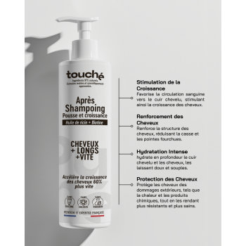 TOUCHE APRÉS SHAMPOING POUSSE ET CROISSANCE HUILE DE RICIN + BIOTINE 250 ML