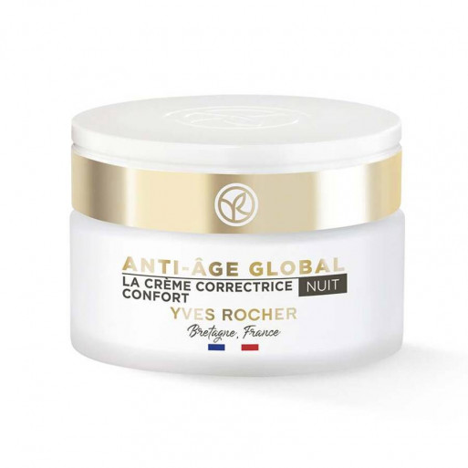 Yves Rocher Anti-age Global Crème Multi-Action Confort Nuit Tous types de peaux 50 ml Yves Rocher Anti-age Global Crème Multi-Action Confort Nuit Tous types de peaux 50 ml