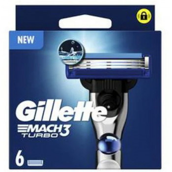 Gillette Mach3 Turbo 6 Lames de rasoir de recharges