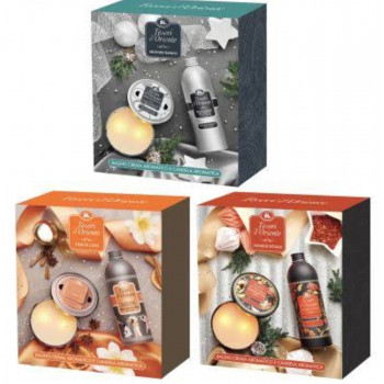 Trésors de l'Orient Rituels Musc Blanc 500 ml Crème de Bain + Bougie Aromatique Coffret Cadeau