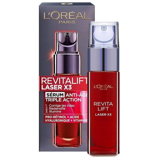 L'Oréal Paris Revitalift Laser X3 Serum - Anti Rides Triple Action - 30 ml L'Oréal Paris Revitalift Laser X3 Serum - Anti Rides Triple Action - 30 ml