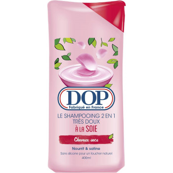 DOP Shampooing Très Doux à la Soie 2 en 1 Cheveux Secs 400 ml