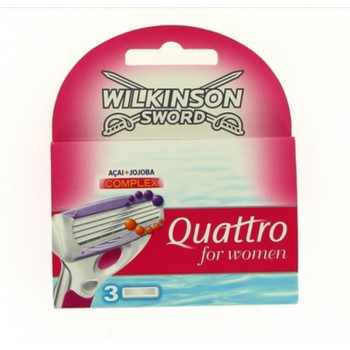 Wilkinson Quattro Bikini for Women Rasoir et tondeuse 2 en 1 +Recharge ( lot de 3 )