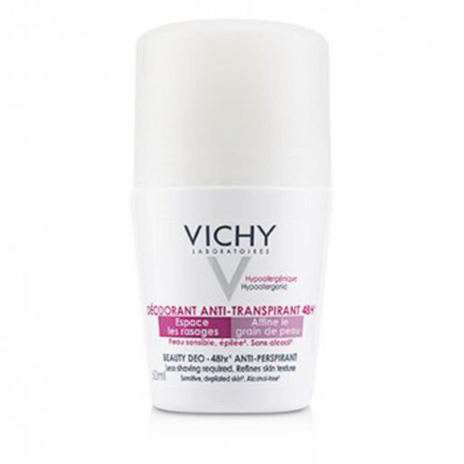 Vichy Déodorant anti-transpirant à bille 48 h peau sensible , épilée , sans alcool 50 ml Vichy Déodorant anti-transpirant à bille 48 h peau sensible , épilée , sans alcool 50 ml