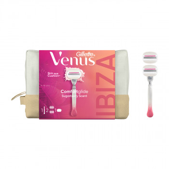 Gilette Venus Trousse  cadeau de rasoir Venus Comfortglide Sugarberry avec 2 têtes de rechange