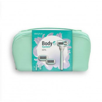 Deliplus Body System - Trousse + un rasoir 6 Lames + 3 recharges -