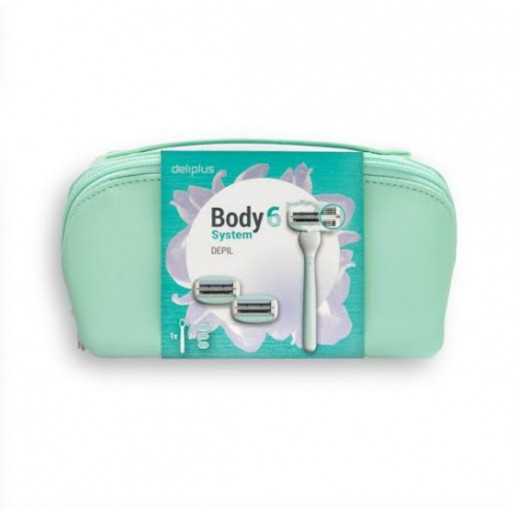 Deliplus Body System - Trousse + un rasoir 6 Lames + 3 recharges -