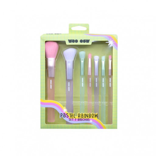 WOO OOW Pastel Rainbow Set 7 Pinceaux