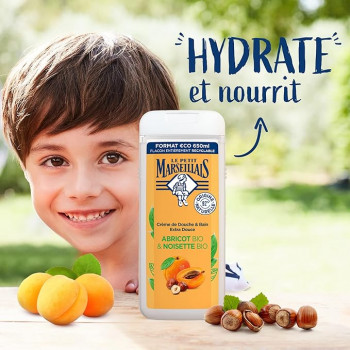 Le Petit Marseillais Crème de douche & bain Extra Douce Abricot BIO & Noisette BIO 650 ml