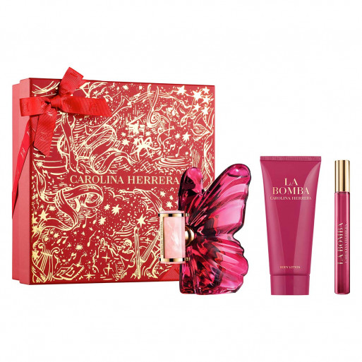 Carolina Herrera La Bomba Coffret Eau De Parfum ( 80 ml + 10 ml ) et Lait De Corps 100 ml