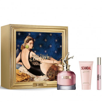 Jean Paul Gaultier Scandal Coffret Eau De Parfum ( 80 ml + 10 ml ) et Lait De Corps 75 ml