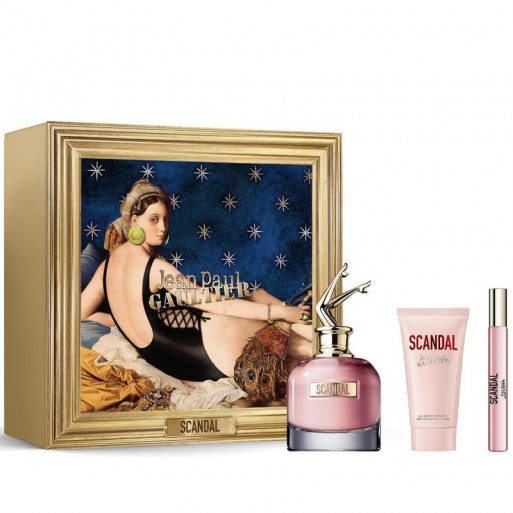 Jean Paul Gaultier Scandal Coffret Eau De Parfum ( 80 ml + 10 ml ) et Lait De Corps 75 ml