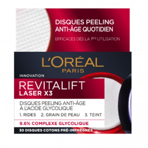 L'OREAL PARIS Disques Peeling Anti-âge Revitalift 30 disques L'OREAL PARIS Disques Peeling Anti-âge Revitalift 30 disques