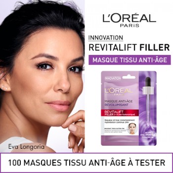 L'OREAL PARIS Revitalift Filler Masque Tissu Anti-âge Revolumisant Acide Hyaluronique - 30 g