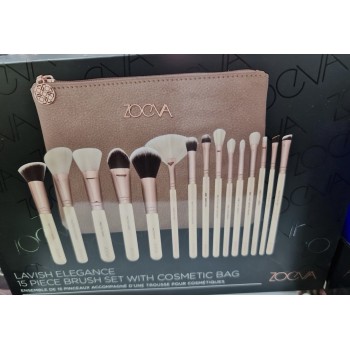 ZOEVA KIT 15 PINCEAUX AVEC UNE TROUSSE ROSE