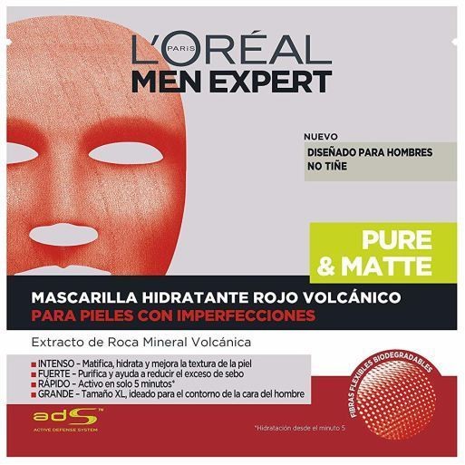 L’oreal Men Expert Masque facial hydratant rouge volcanique 30 ml