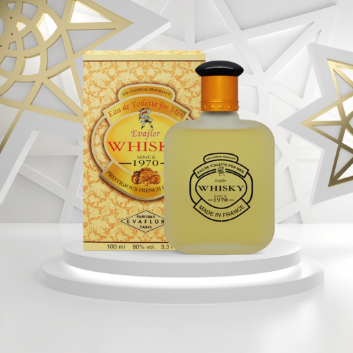 WHISKY For Men • Eau de Toilette Pour Homme 100 ml  Vaporisateur • EVAFLOR PARIS •