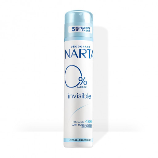 Narta Déodorant Spray Anti-Transpirant Invisible 0% – Anti-Traces Blanches 200 ml